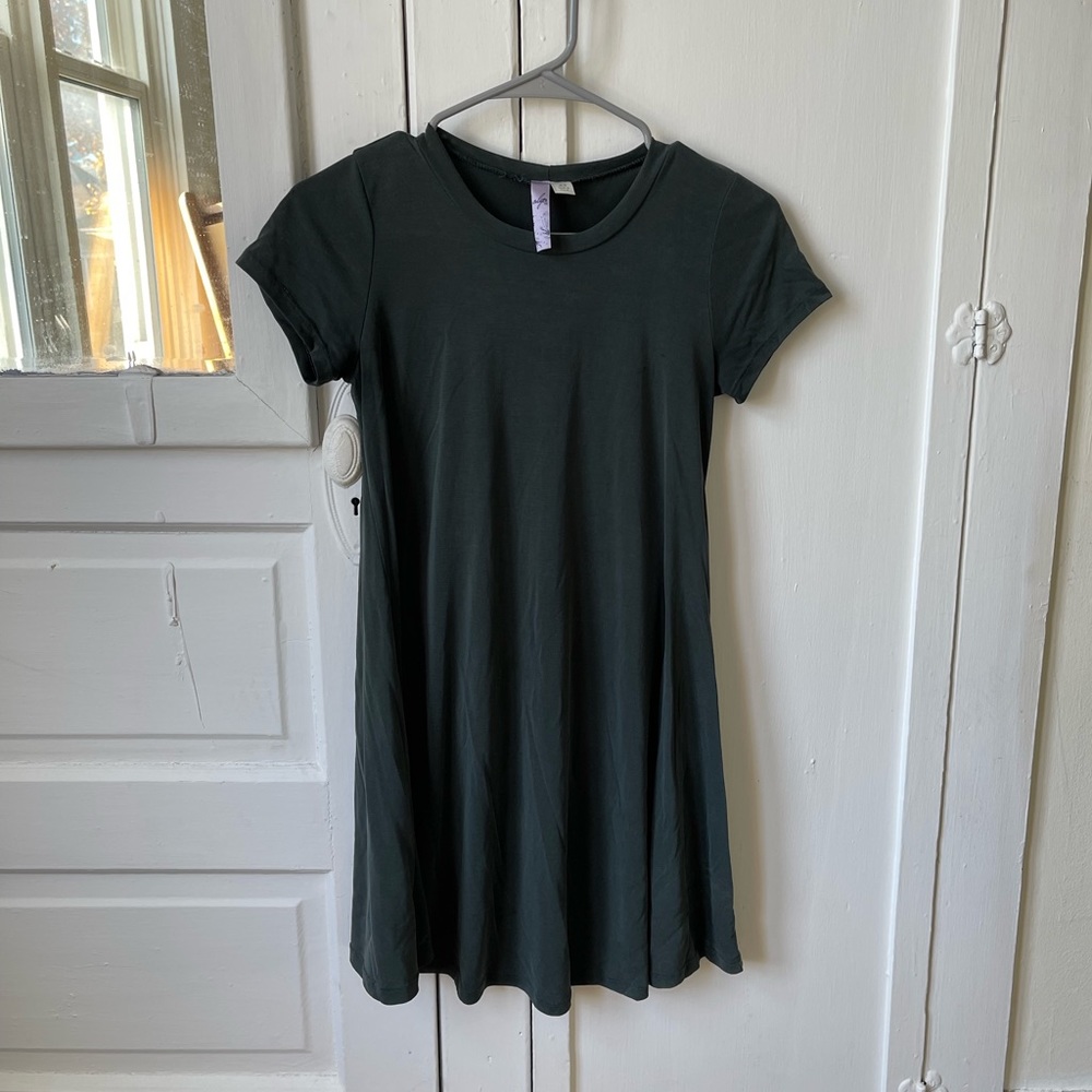 Green t-shirt dress